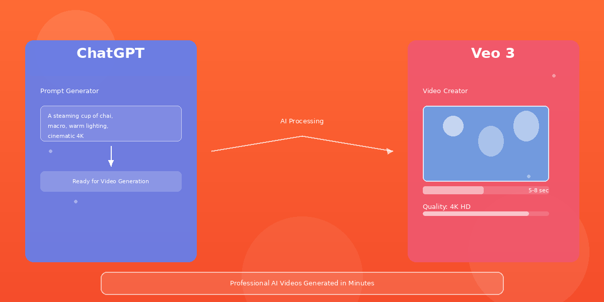 How to Create Professional AI Videos Using ChatGPT and Veo 3: Complete Beginner's Guide