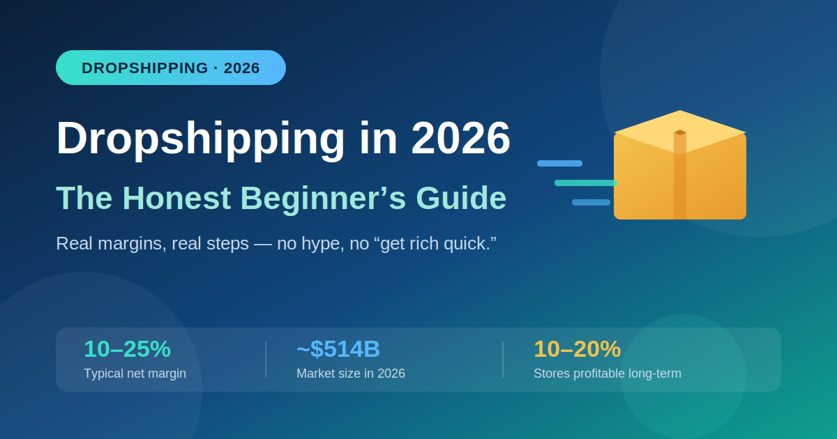 Dropshipping in 2026: An Honest Beginner's Guide (No Hype)