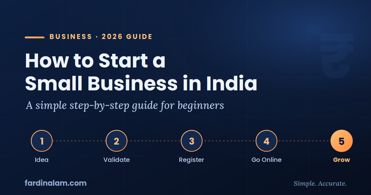 How to Start a Small Business in India in 2026