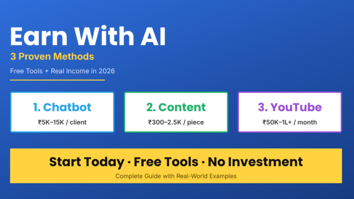 How to Earn With AI Tools: 3 Realistic Methods That Actually Work (2026)