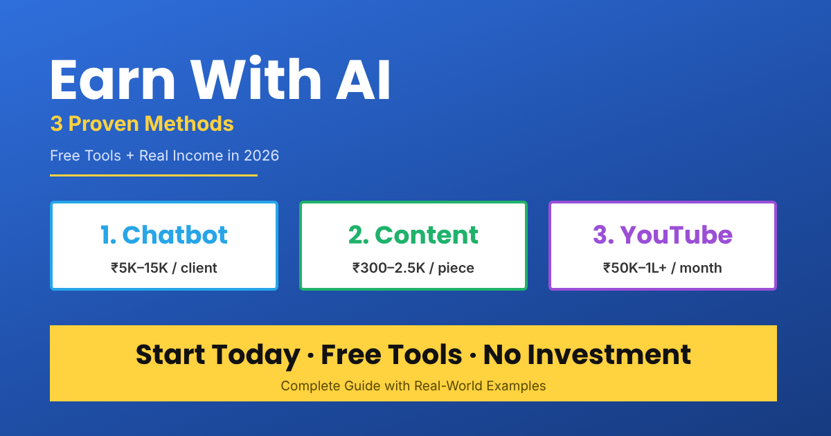 How to earn with AI tools - 3 methods