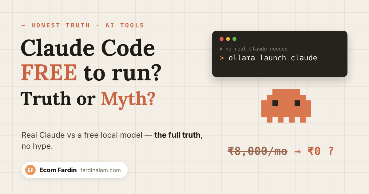 How to run Claude Code for free - truth or myth