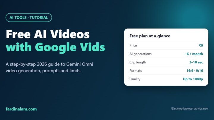 How to Make AI Videos for Free with Google Vids in 2026 (Step-by-Step)