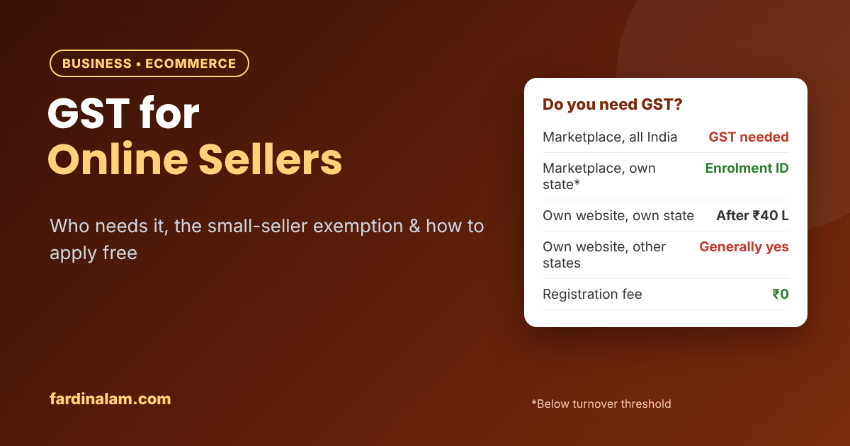 GST registration for online sellers in India