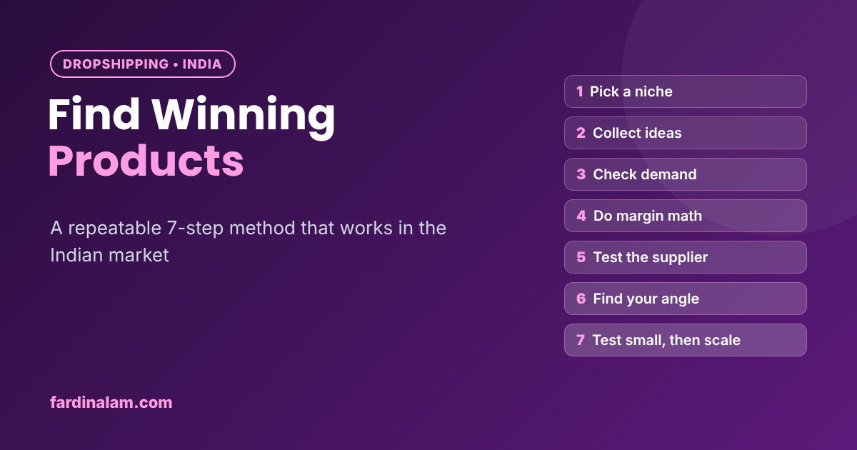 How to find winning dropshipping products in India